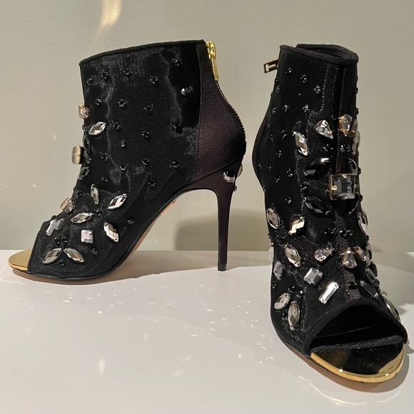 TED BAKER Spisey Embellished Open Toe Ankle Bootie - Picture 4 of 11